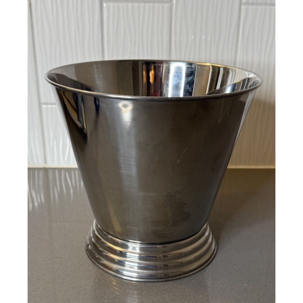 VTG MCM Retro Barware Stainless Steel Wine Champagne Ice Bucket Sharda India